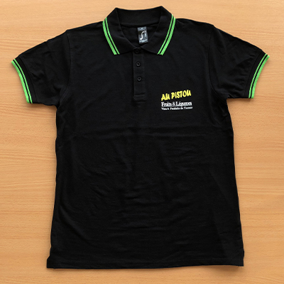 Polo personnalisé au coeur en serigraphie