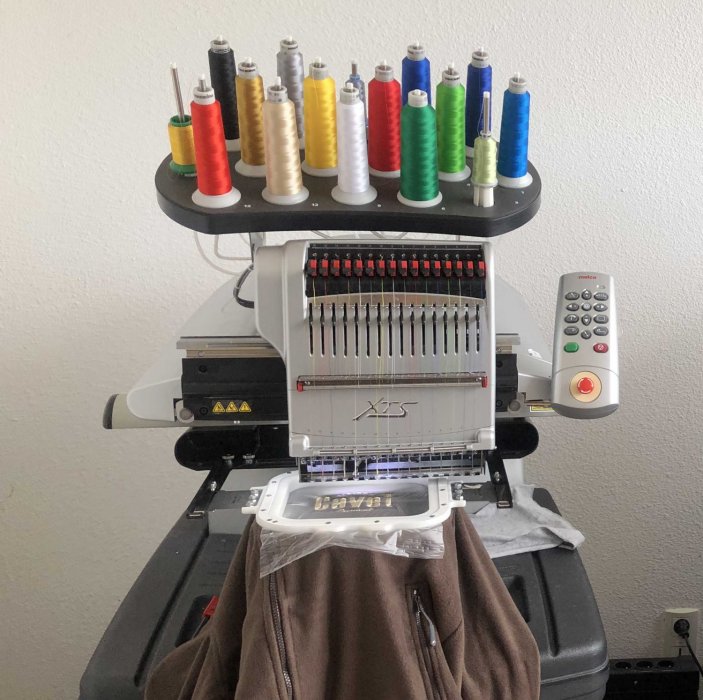 Broderie d'une veste polaire