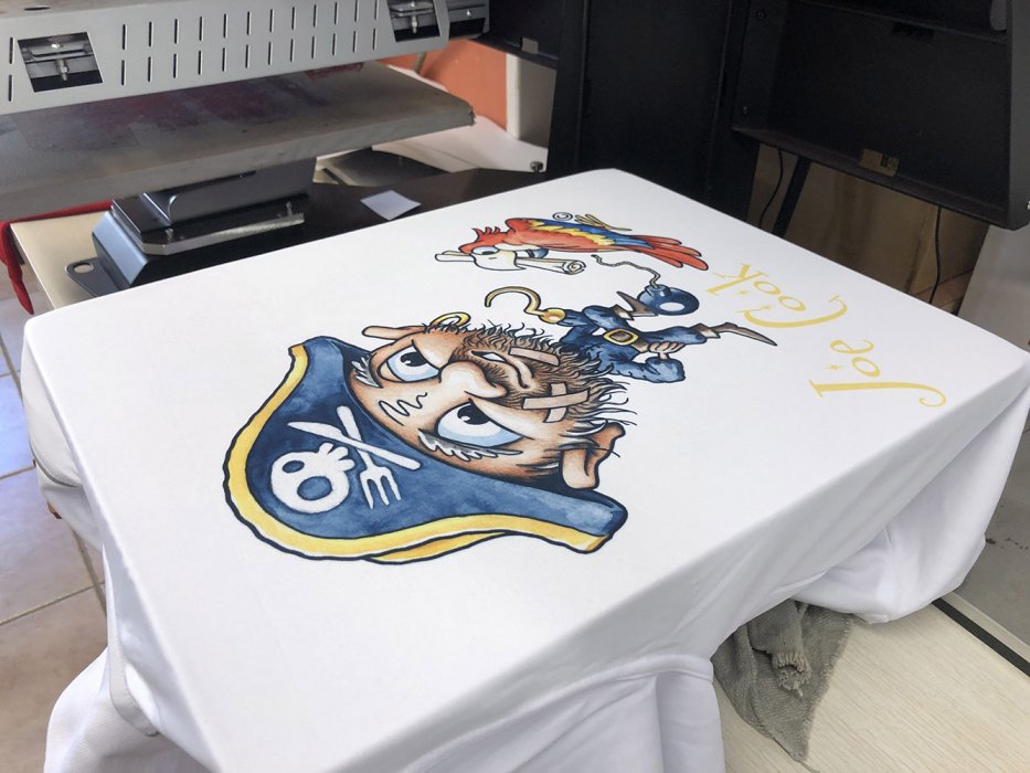 Sublimation sur le dos d'un polo 