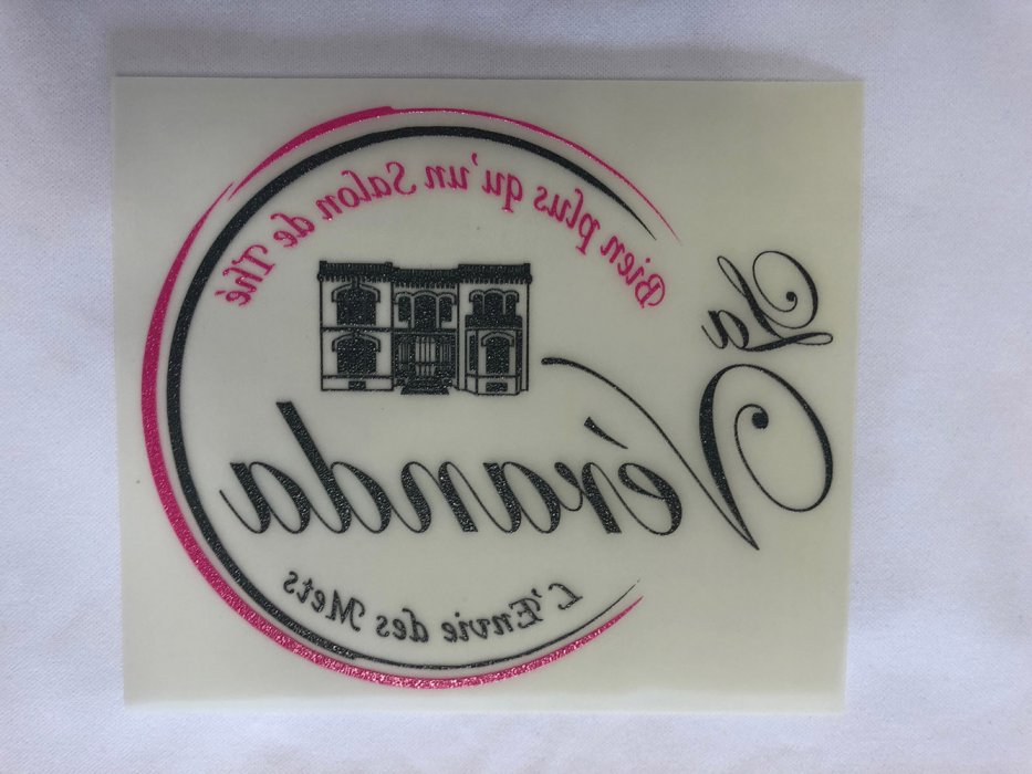 Feuille pour transfert serigraphie avant marquage